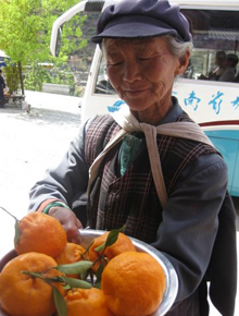 Chinese Woman with Fruit